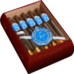 Caja Conquistador 10 Puros Logo R. Pax